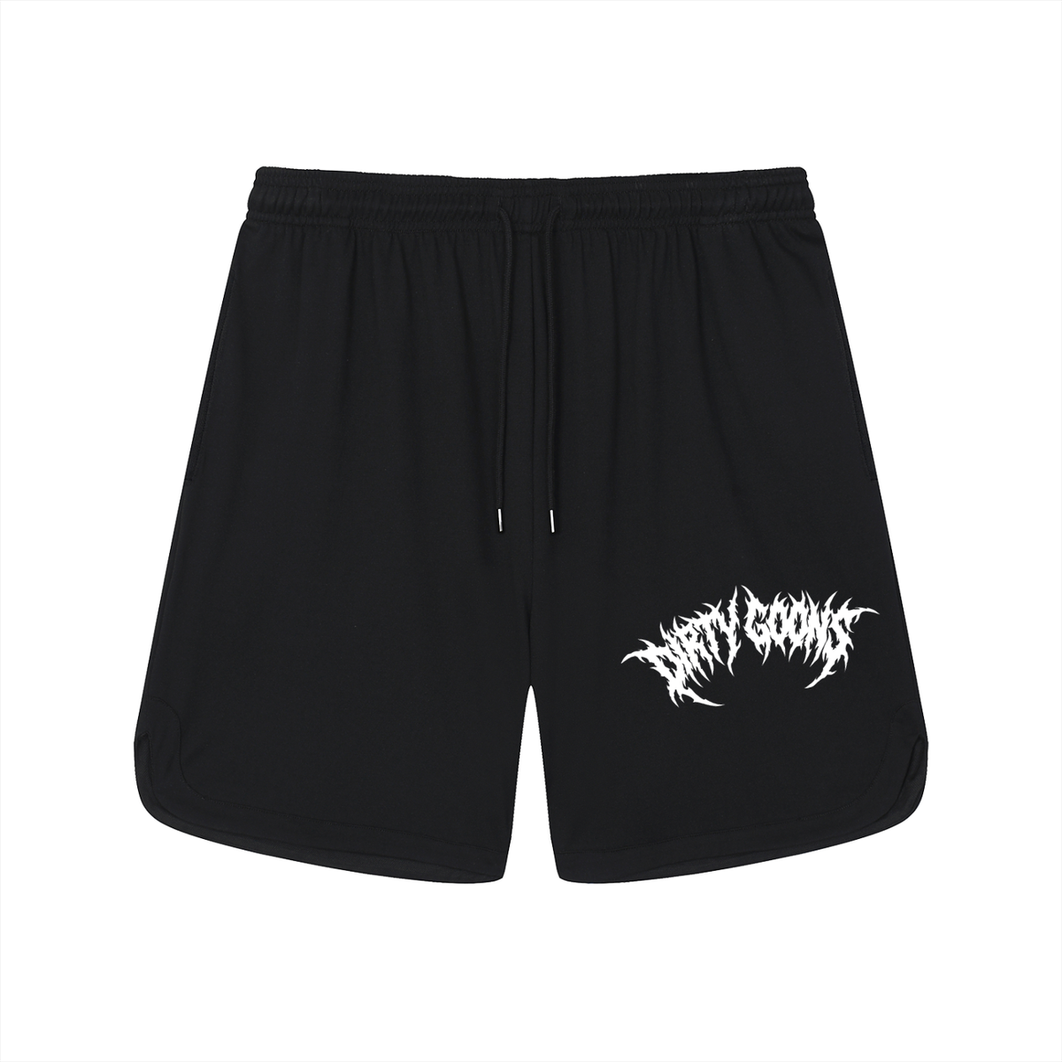 "Dirty Goons" Black & White Combat Mesh Shorts