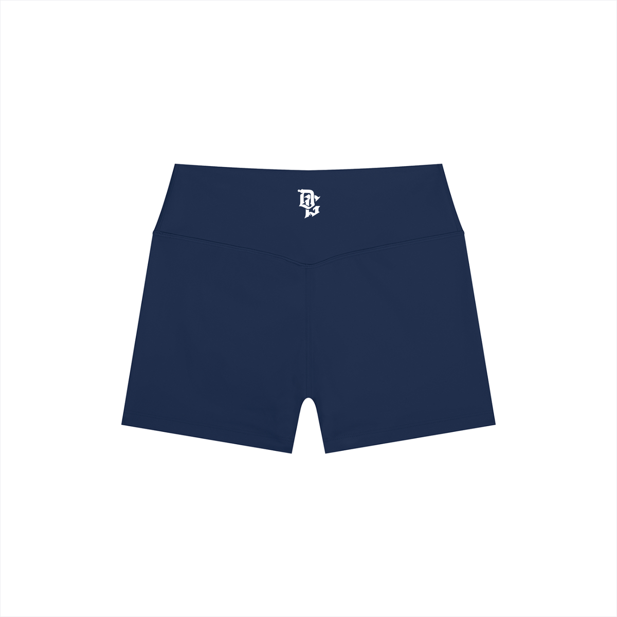 Women’s "DG" Navy Blue & White High Rise Shorts