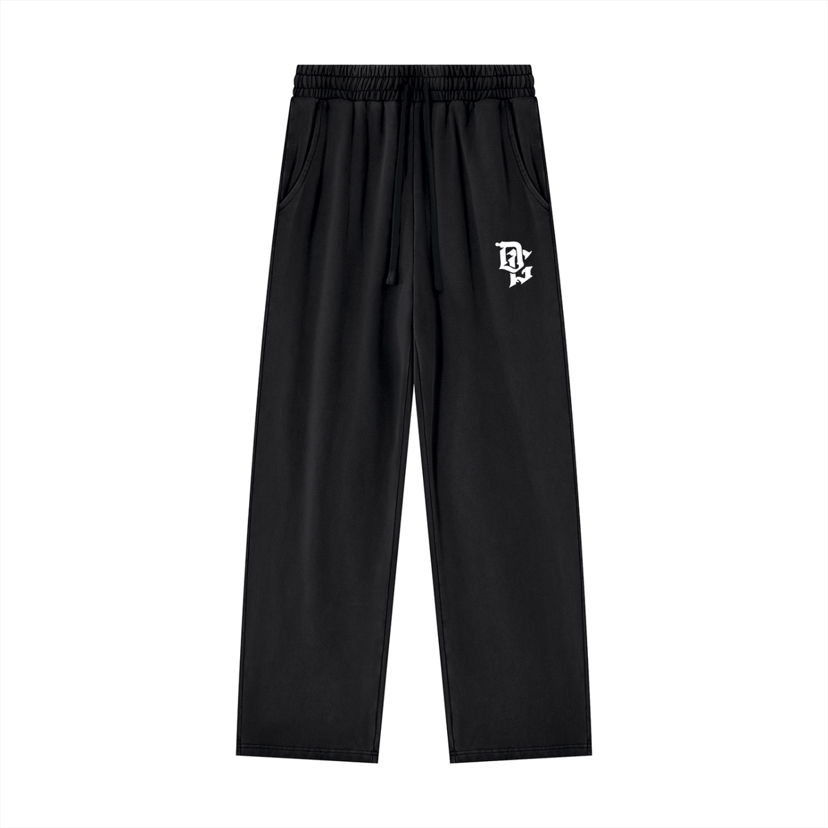 Unisex "DG" Black & White Heavyweight Sweatpants