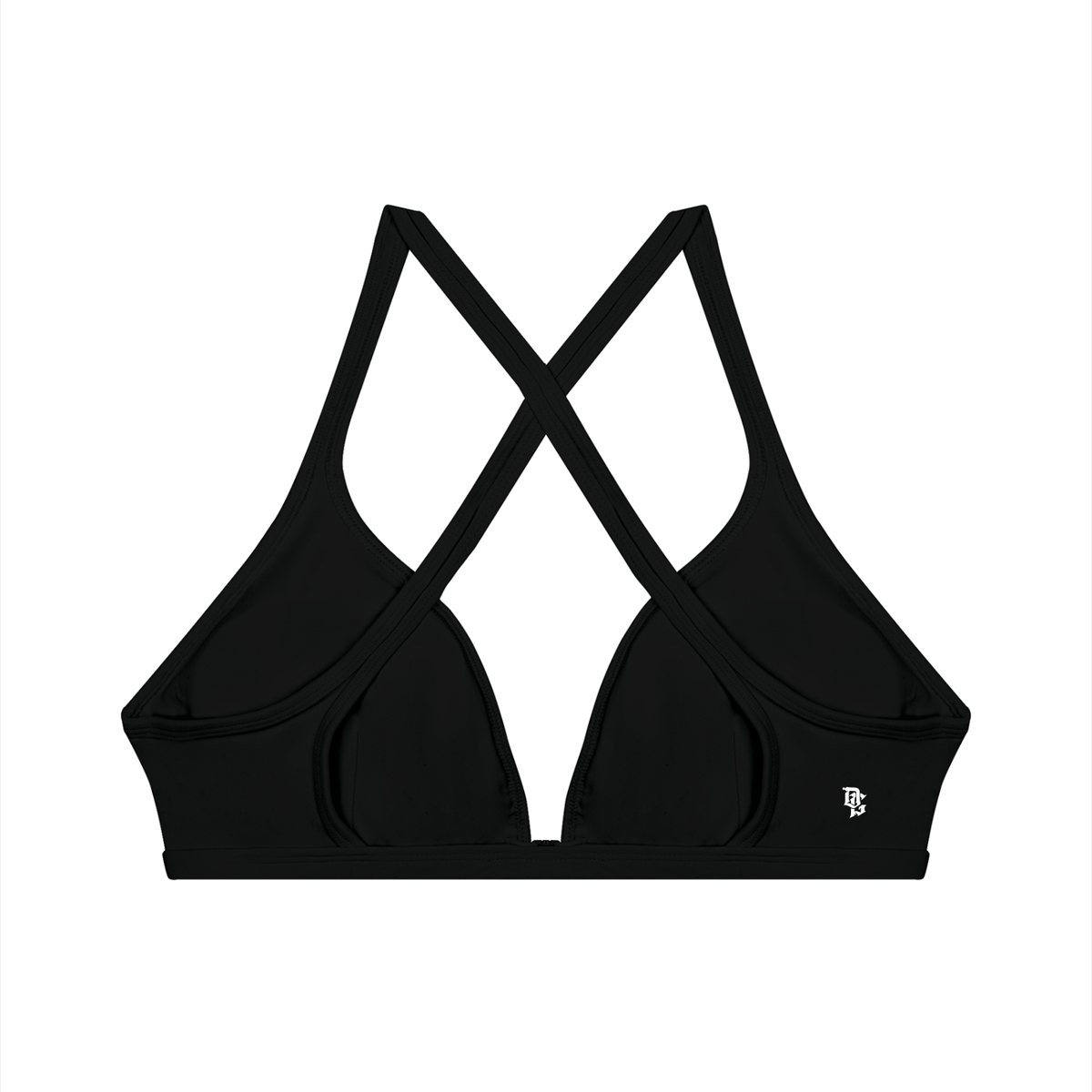 Women’s "DG" Black & White V-Neck Sport Bra