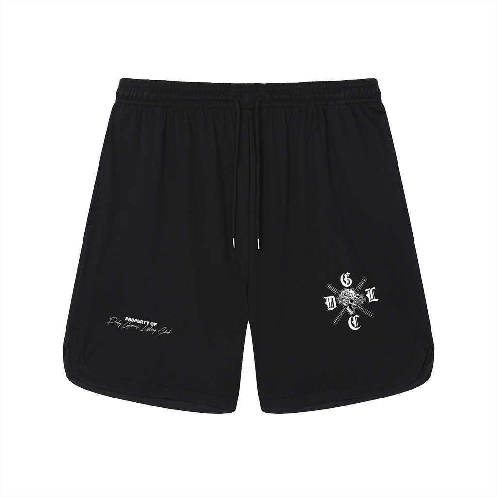 "DGLC" Black & White Combat Mesh Shorts