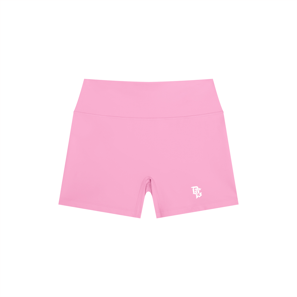 Women’s "DG" Pink & White High Rise Shorts