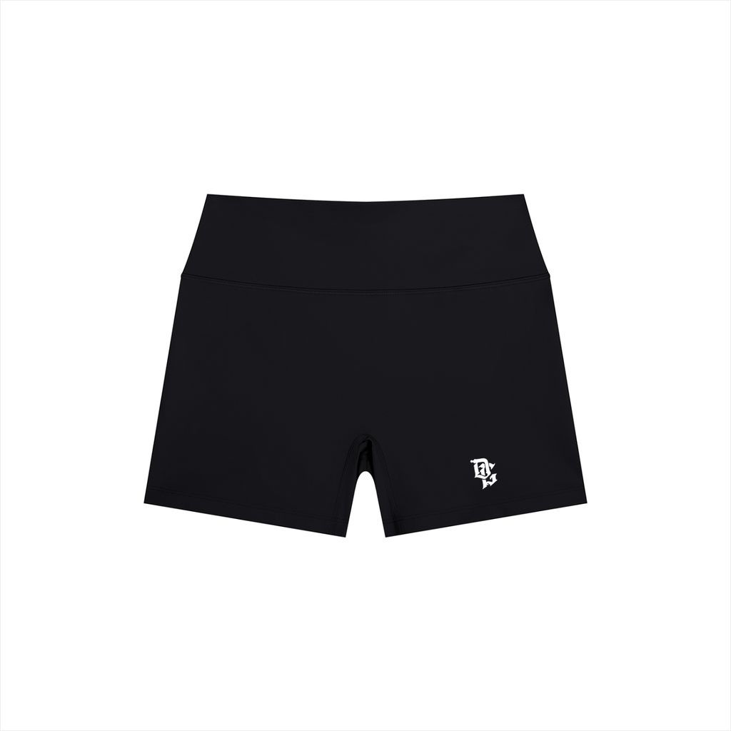 Women’s "DG" Black & White High Rise Shorts
