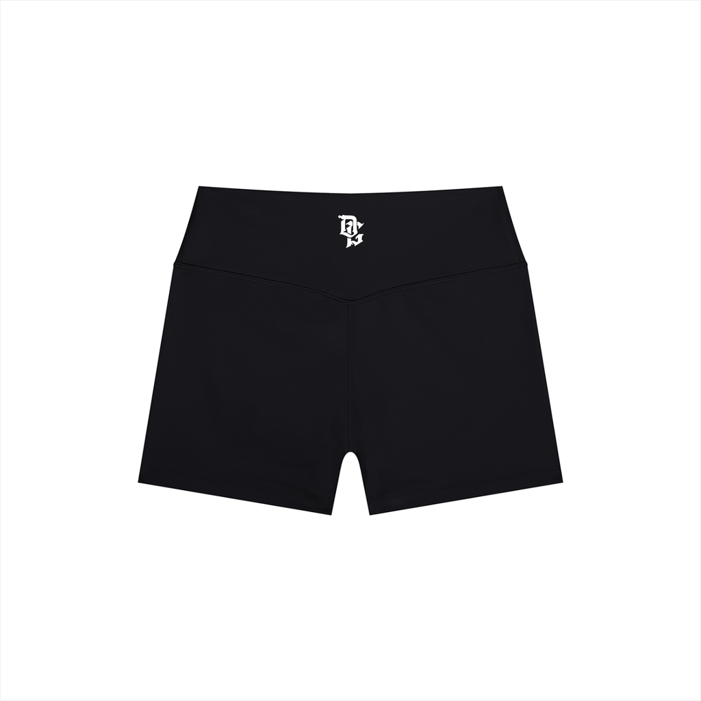 Women’s "DG" Black & White High Rise Shorts