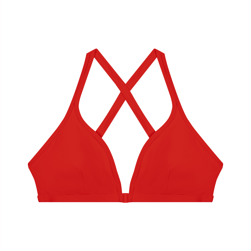 Women’s "DG" Red & White V-Neck Sport Bra