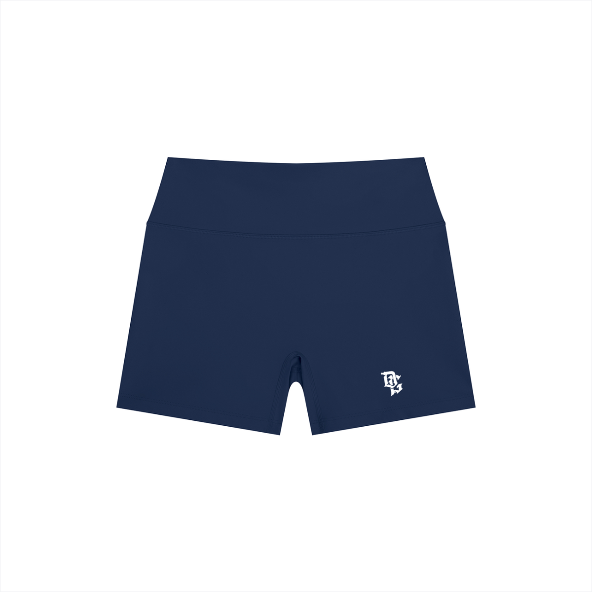Women’s "DG" Navy Blue & White High Rise Shorts