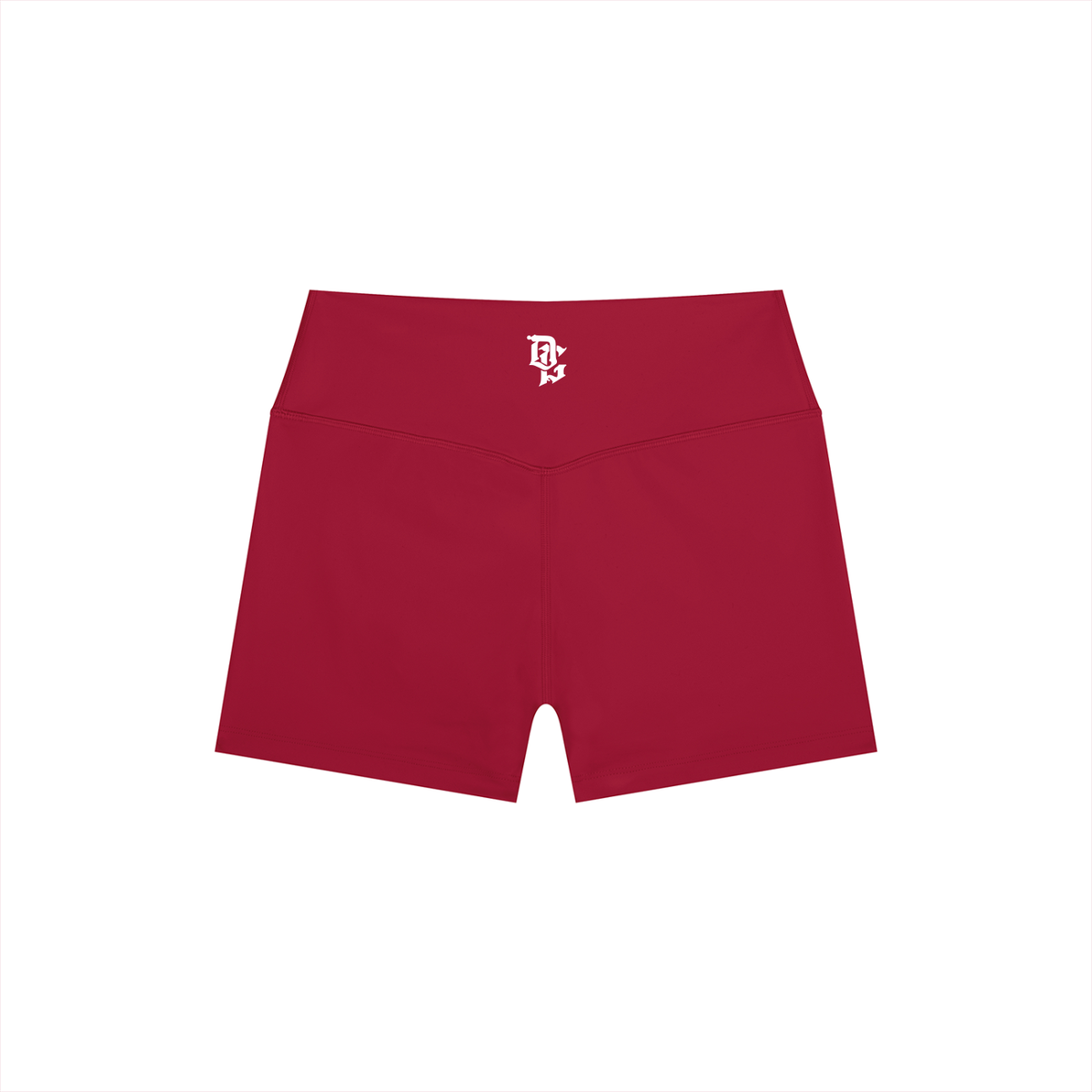 Women’s "DG" Red & White High Rise Shorts
