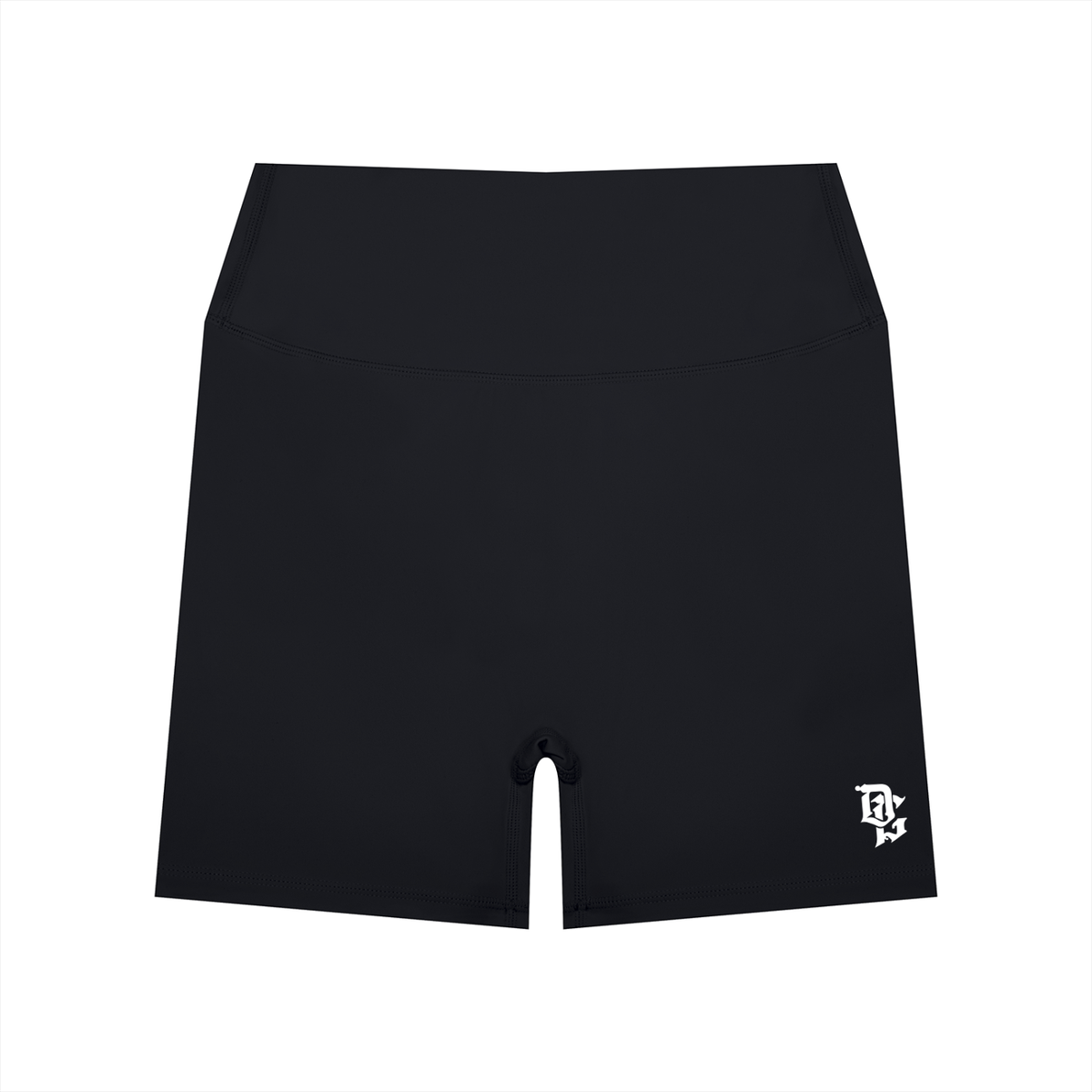 Women’s "DG" Black & White High Waisted Biker Shorts
